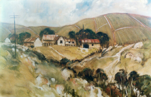 This painting dates from the time I was an art student in South Australia. The hills are typical of South Australian countryside.